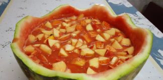 Salpicão de melancia