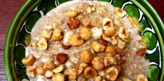 Papa de aveia vegetariana