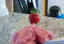 Sorvete de Morango Natural sem Açúcar