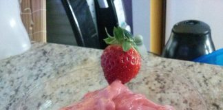 Sorvete de Morango Natural sem Açúcar
