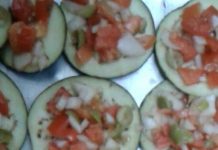 Berinjela assada com temperos