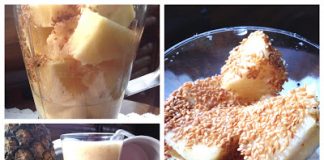 Suco de abacaxi com linhaça